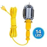Lampe Jaune 14 LED 7 W haute luminosité mécanique 220 VOLTS Crochet atelier garage lumière travail chantier inspection