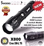 Lampes torches, Tonsee Militaire Lampe 5000LM G700 torche tactique LED X800 Zoom Super Bright