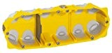 Legrand LEG90510 Boîte à encastrer Batibox Energy pour plaque de plâtre 3 postes profondeur 40 mm