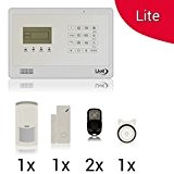 LKM Security Antivol Alarme Maison | Kit Lite M2EB Blanc | transmetteur téléphonique | GSM sans fil | Sirène | ...