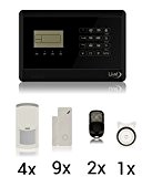LKM Security Antivol Kit Noir Alarme Maison Magasin Garage Caravane, transmetteur téléphonique GSM sans fil sans fil de téléphone portable ...