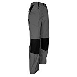 LMA – Pantalon de travail coton majoritaire avec poches genouillères, Plomb - Coloris Gris / Noir – Taille 42