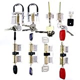 lockmall Master Set complet 9 pièces de serrures transparentes pour l'entrainement au crochetage