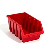 Lot de 10 boites de rangement bacs a bec en rouge ERGO-Box taille 4