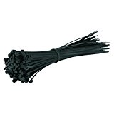 Lot de 100 attaches de câbles noires – 300 mm x 4,8 mm – Haute Qualité solide en nylon Zip Ties par Gocableties