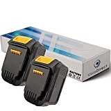 Lot de 2 batteries pour DEWALT DCK232C2 DCD735 DCL030 outils sans fil 3000mAh 14.4V - Visiodirect -