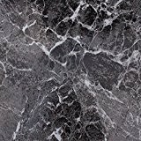 Lot de 24 dalles de sol autocollantes antidérapantes - Décollez et Appliquez, Dark Marble, 31cm x 31cm x 0.9cm