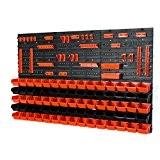 Lot de 75 XS en noir et orange boites avec supports, porte-outils