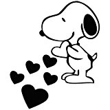 Love Hearts – Snoopy Cartoon amovible vinyle autocollant décoratif pour mur, voiture, iPad, MacBook, ordinateur portable, vélo, casque, petit, appareils, Musique Instruments, ...