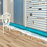 ltpg Creative 3D sans couture de surf plage Sticker Salon Cuisine Salle à manger au sol salle de bain étanche ...