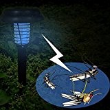 Luniquz Lampe de Jardin Solaire LED Anti-Moustique Eclairage Jardin Solaire Etanche au Sol pour Tuer les Moustiques