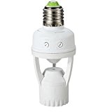 Maclean Energy MCE24 Support de l'ampoule avec détecteur de mouvement détection de sécurité E27 60W Capteur de Mouvements