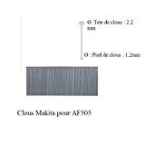Makita 40 mm Clous pour agrafeuse pneumatique AF505 – Lot de 5000 clous à tête d’homme F-31931