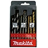 Makita D-08660 Coffret de 9 Forets cylindriques pour Bois/Acier/Béton
