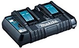 Makita DC18RD Chargeur rapide double pour 2 batteries Li-ion/Ni-Mh