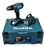 Makita DHP453RYLJ Perceuse Percussion sans Fil 18 V / 1,5 Ah avec Batterie et Lampe