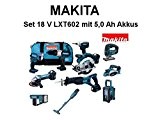 Makita DLX6011X4 Kit spécial batterie comprenant les outils DSS610Z, DGA452Z, DTD146Z, DHP458Z, DJR181Z et BML802