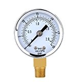 Manometre - TOOGOO(R) 0 ~ 30 psi 0 ~ 2bar Mini cadran Manometre de pression d¡¯air compresseur barometre metre Manometre ...