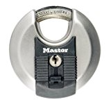 Master Lock LKM40 Cadenas Excell Disque d'Extérieur avec Anse Protégée/à Clé/70 mm en Acier Inoxydable