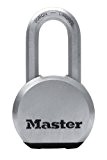 Master Lock M830EURDLH Cadenas Extérieur Rond Haute Sécurité Excell/Antirouille/Anse Longue/Serrure à Clé/Corps Acier Massif