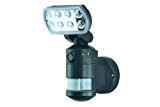 Media Express Lampe murale (LED) pour extérieur (IP44) avec détecteur de mouvement, crépuscule, caméra/appareil photo indépendant avec micro SD de 2 Gb
