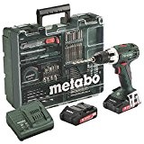 Metabo BS 18 LT Set Perceuse-visseuse sans fil 18 V/2,0 Ah, Mobile Atelier, 602102600