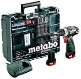 Metabo Perceuse-visseuse sans fil 10,8 V Power Maxx BS Basic Mobile Atelier + 64 pièces accessoires, 1 pièce, 600080880