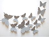MFEIR® 3D Papillons Stickers Muraux chambre adulte 12pcs