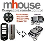 Mhouse GTX4, Mhouse GTX4C, Mhouse TX4 Compatible Télécommande, 4 canaux 433,92Mhz rolling code remplacement emetteur de haute qualité pour LE ...
