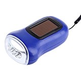 Mini portable dynamo manivelle ultra lumineux 3 LED lampe de poche solaire torche de camping