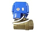 MISOL 1 pcs of Motorized ball valve 12V, DN25 (BSP 1" reduce port), with manual switch, 2 way, electrical valve, ...
