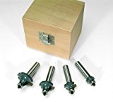 MLCS 8384 Round Over-Beading Router Bit 4-Piece Boxed Set by MLCS