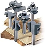 MLCS 8389 Woodworking Pro Cabinetmaker Router Bit Set with Undercutter, 6-Piece by MLCS