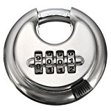 MOHOO 65mm Disc Lock Cadenas 4 Chiffres Combinaison avec Hardened Steel