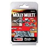Molly m100810-xj 8 x 37 mm 35–70 kg multi-metal de fixation (Lot de 10)
