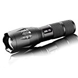 Moobom Lampe torche LED 2000 Lumens 5 modes zoom ajustable (batterie 18650/26650/piles AAA)