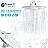 Morpilot Douchette Musique Pommeau de douche avec Haut-Parleur Bluetooth 3.0 Imperméable Tête de douche avec Micro Enceinte Intégrée + Bouton ...