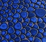 Mosaïque Carreaux de céramique Galets Galets mosaïque bleu brillant rivière Galet mosaïque carrelage