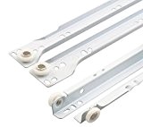 Mprofi 10 x mprofi (10 Parr) tiroirs Rails Blanc 450 mm Galet de guidage tiroir tiroir partierails pour tiroirs, 550 mm, Blanc