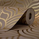 Muriva Precious Silks Art Deco Wallpaper Beige / Gold (601534)