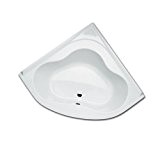 MyBATH bW111100 grande baignoire d'angle en acrylique design chiemsee eckwanne xL grand eckbadewanne 130 x 130 cm blanc