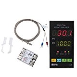 MYPIN? Universal Digital TA6-SNR PID Temperature Controller with Relay DIN 1/8 SSR-25DA and K type thermocouple,Dual Display for F/C,7 Output ...