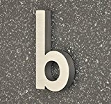 nanook Numéro de maison lettre "b" en aluminium massif brossé 10 cm