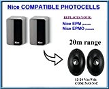 Nice EPM / Nice EPMO compatible infrarouge photocellules, 12-24V, N.C-COM-N.O. Universel capteur de sécurité avec plage de fonctionnement 20m!!!