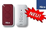 NICE INTI2R rouge 2-canaux Télécommande, 433.92Mhz rolling code emetteur. Compatible avec FLOR-S, ONE, FLORE, INTI télécommandes.