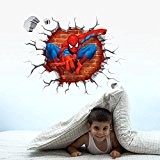 Nouveau 3d Spiderman stickers muraux pour enfants chambres décoration pour chambre Garçon