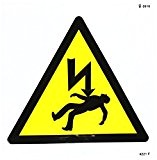 Nouvelle-Calédonie Signes 24221 F Panneau Danger de Mort Symbole, vinyle autocollant, 200 mm x 200 mm