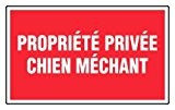Novap - Panneau - Propriete privee chien mechant - 330X200 Mm Rigide