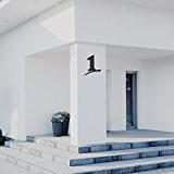 Numéro de maison 1 en Anthracite/gris, noir ou blanc, 6 mm d'épaisseur en verre acrylique – design original alezzio – inoxydable, aux UV et lavable, anthracite ...