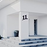Numéro de maison 11 dans gris anthracite, noir ou blanc, 6 mm d'épaisseur en verre acrylique – design original alezzio – inoxydable, aux UV et lavable, ...